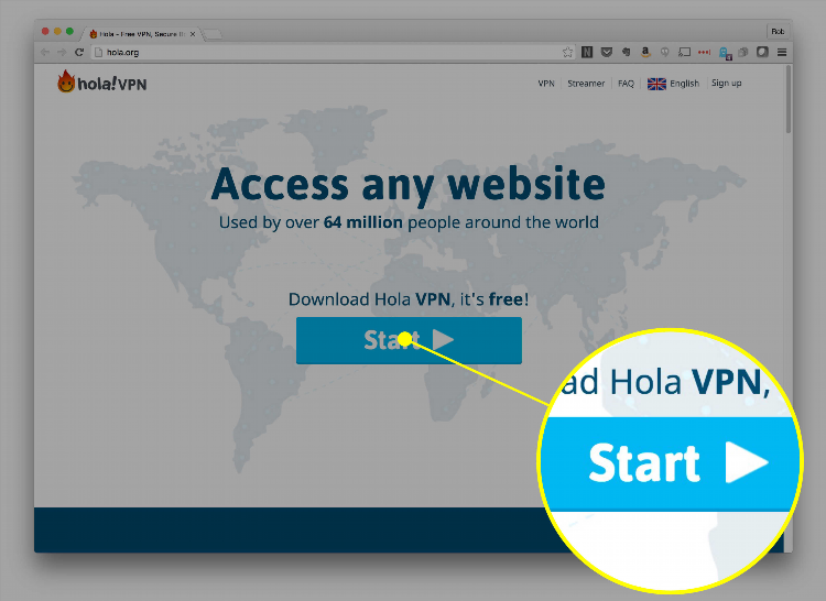 Vpn расширение hola